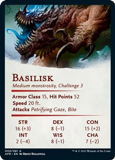 Basilisk Art Card - AFR - 09/81