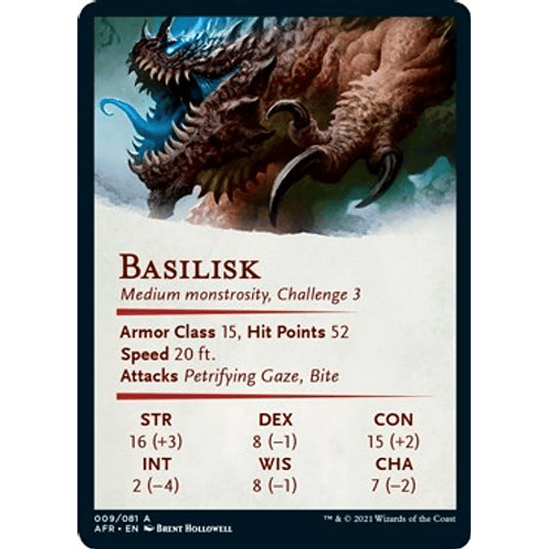 Basilisk Art Card - AFR - 09/81 2