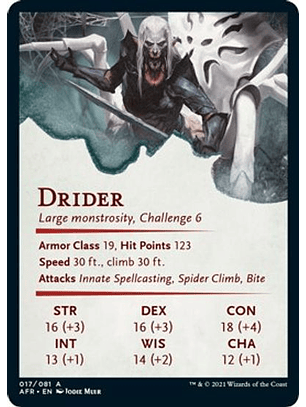 Drider Art Card - AFR - 17/81