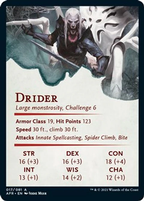 Drider Art Card - AFR - 17/81