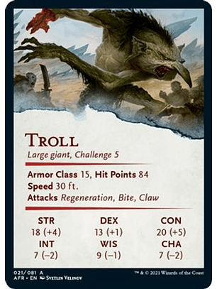 Troll Art Card - AFR - 21/81