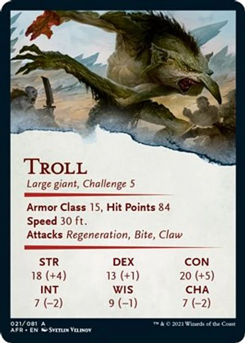 Troll Art Card - AFR - 21/81