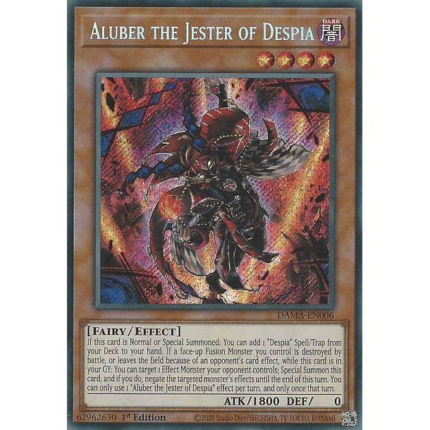 Aluber the Jester of Despia - DAMA-EN006 - Secret Rare