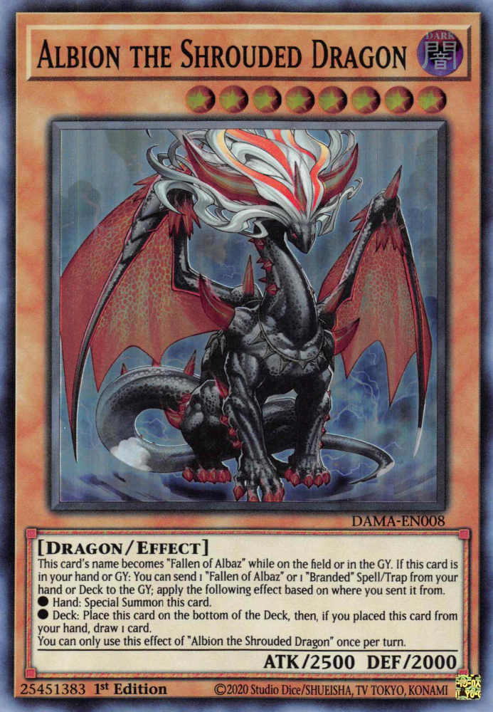 Albion the Shrouded Dragon - DAMA-EN008 - Super Rare 1