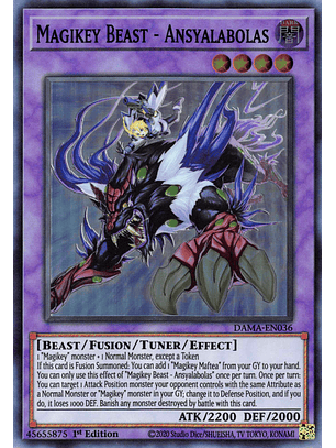 Magikey Beast - Ansyalabolas - DAMA-EN036 - Super Rare