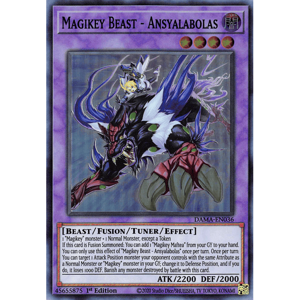 Magikey Beast - Ansyalabolas - DAMA-EN036 - Super Rare