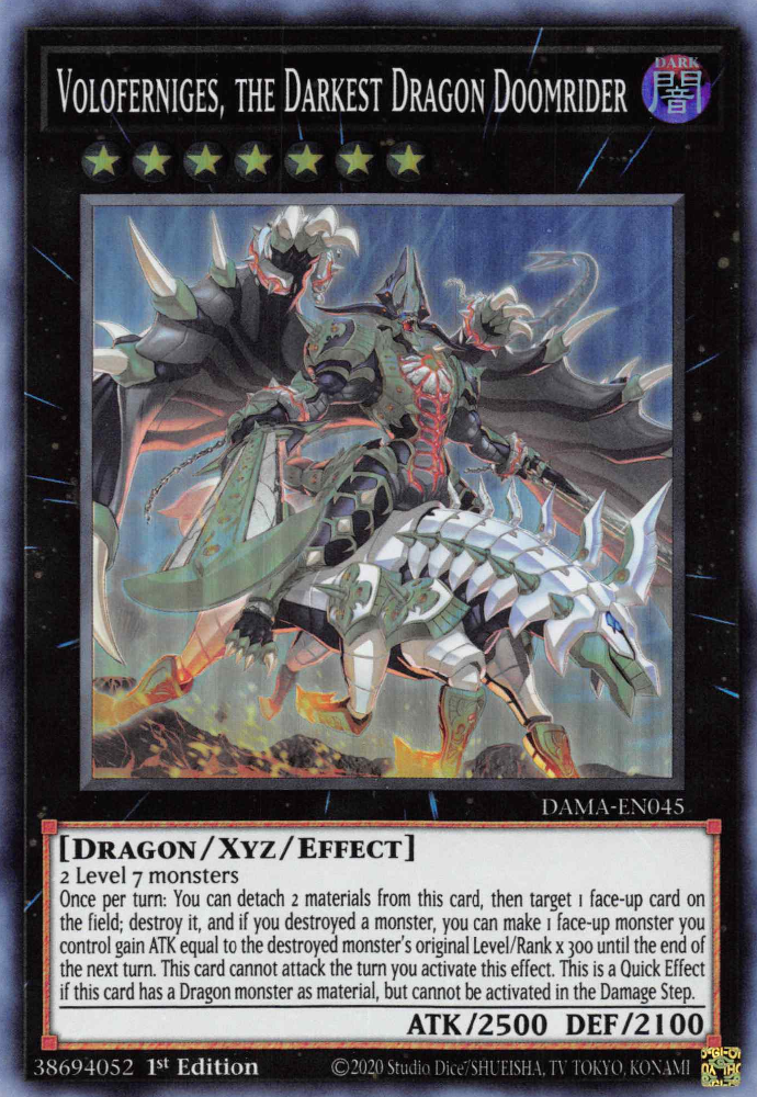 Voloferniges, the Darkest Dragon Doomrider - DAMA-EN045 - Super Rare 1