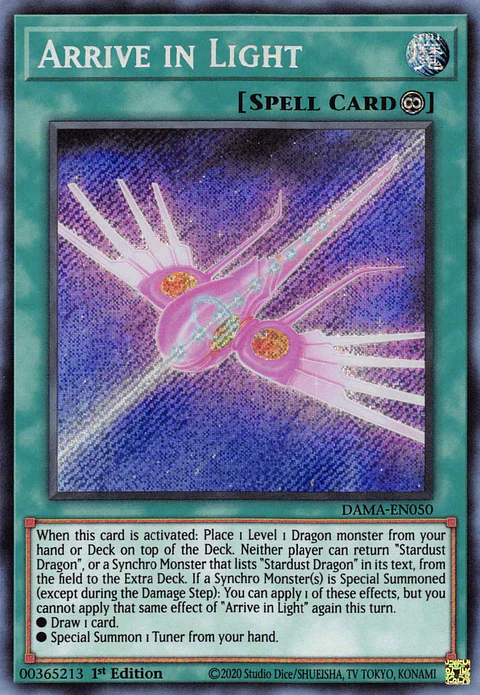 Arrive in Light - DAMA-EN050 - Secret Rare 