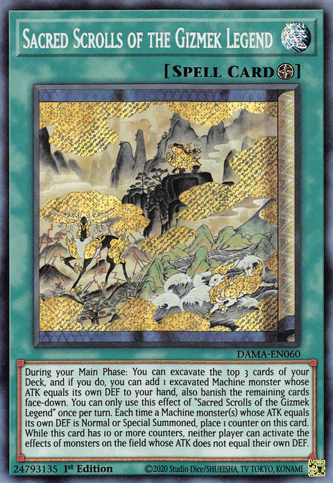 Sacred Scrolls of the Gizmek Legend - DAMA-EN060 - Secret Rare