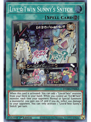 Live☆Twin Sunny's Snitch - DAMA-EN062 - Super Rare