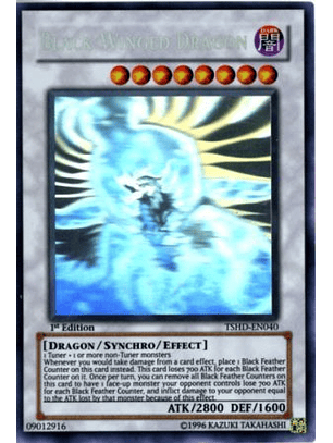 Black-Winged Dragon - TSHD-EN040 - Ghost Rare 1st Edition (NM)