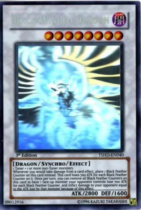 Black-Winged Dragon - TSHD-EN040 - Ghost Rare 1st Edition (NM)