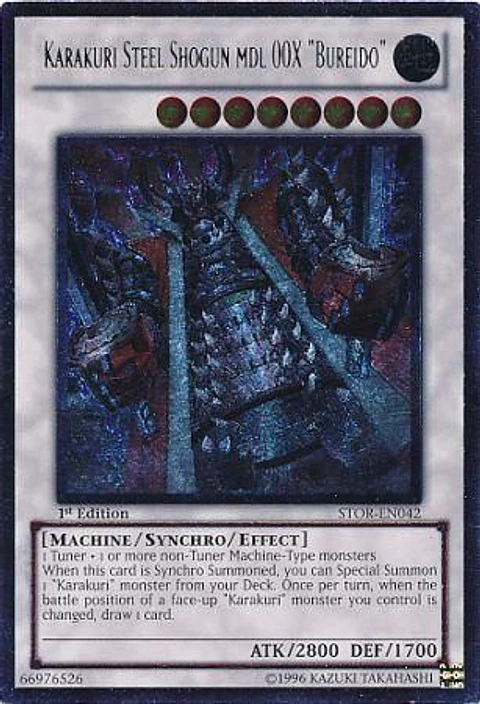 Ultimate Rare - Karakuri Steel Shogun mdl 00X "Bureido" - STOR-EN042 1st Edition