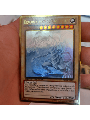 Blue-Eyes White Dragon - GLD5-EN001 - Ghost/Gold Rare (desgastado) 