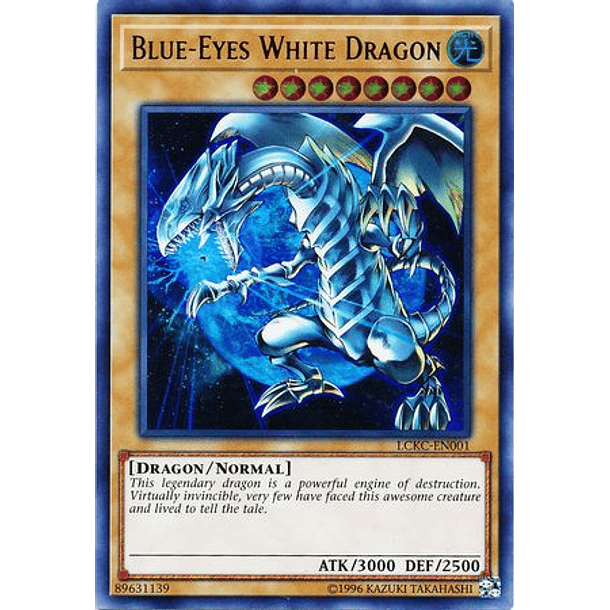 Blue-Eyes White Dragon (Earth Background) - LCKC-EN001 - Ultra Rare