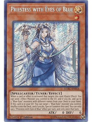 Priestess with Eyes of Blue - LCKC-EN016 - Secret Rare 