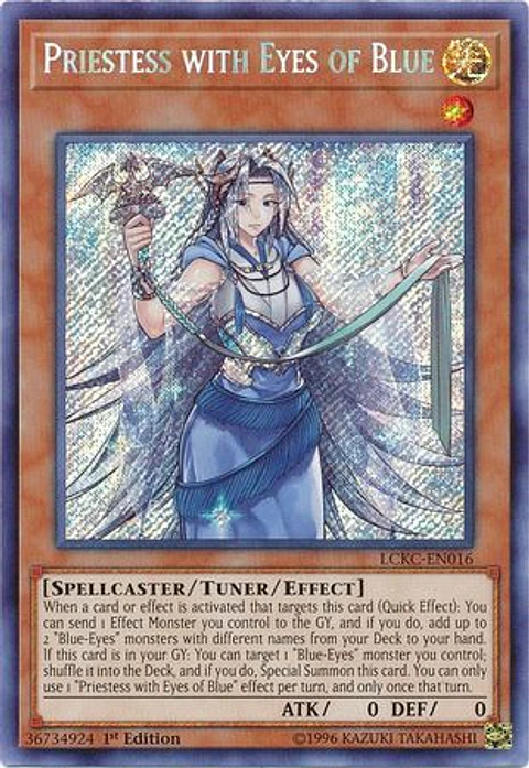 Priestess with Eyes of Blue - LCKC-EN016 - Secret Rare 