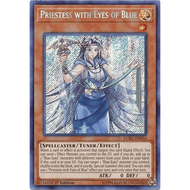 Priestess with Eyes of Blue - LCKC-EN016 - Secret Rare 