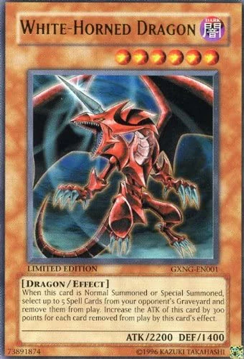 White-Horned Dragon - GXNG-EN001 - Ultra Rare