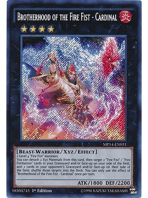 Brotherhood of the Fire Fist - Cardinal - MP14-EN031 - Secret Rare