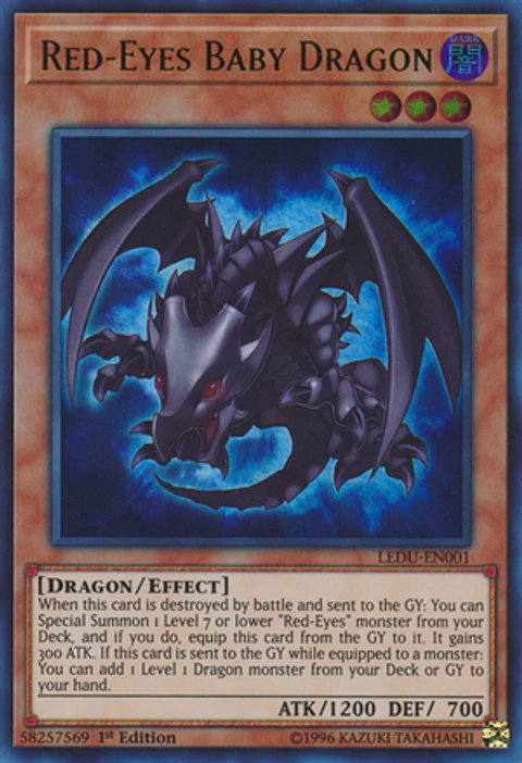  Red-Eyes Baby Dragon - LEDU-EN001 - Ultra Rare -