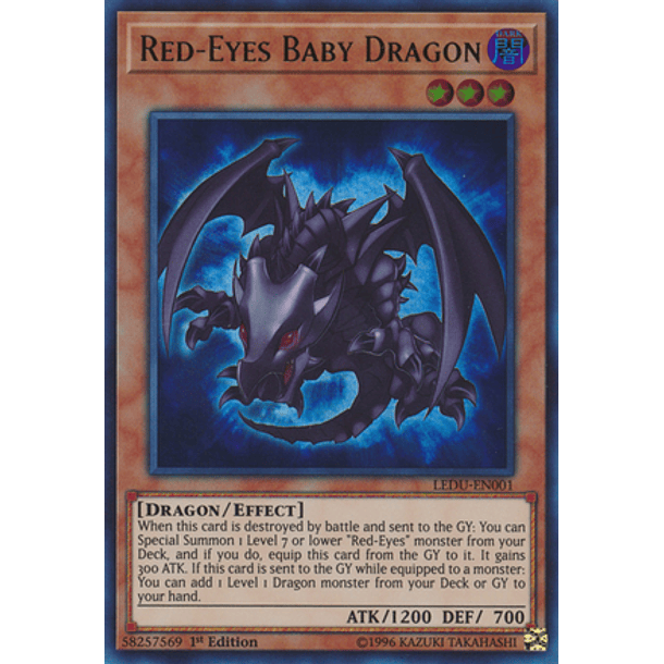  Red-Eyes Baby Dragon - LEDU-EN001 - Ultra Rare -