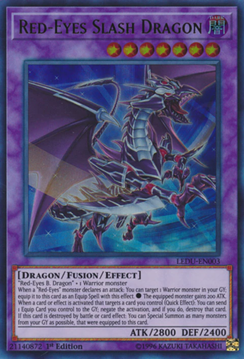  Red-Eyes Slash Dragon - LEDU-EN003 - Ultra Rare 