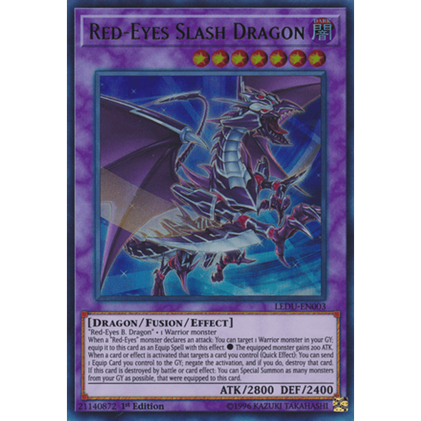  Red-Eyes Slash Dragon - LEDU-EN003 - Ultra Rare 
