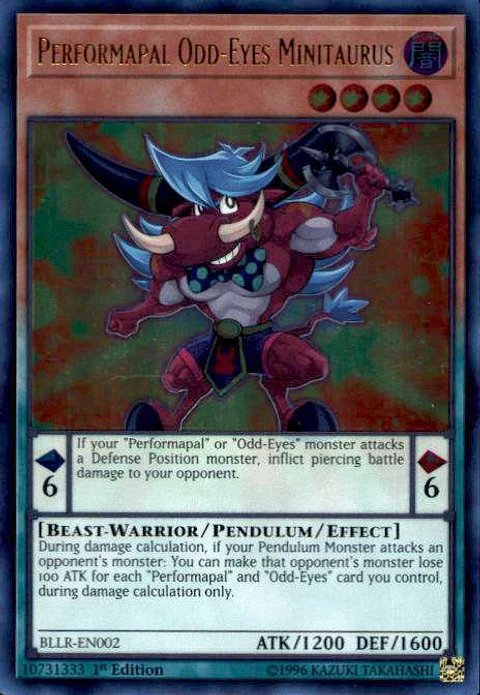 Performapal Odd-Eyes Minitaurus - BLLR-EN002 - Ultra Rare