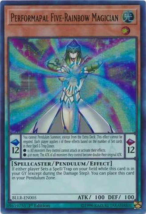 Performapal Five-Rainbow Magician - BLLR-EN005 - Ultra Rare 