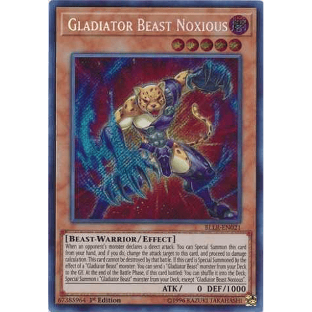 Gladiator Beast Noxious - BLLR-EN021 - Secret Rare