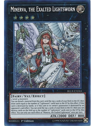 Minerva, the Exalted Lightsworn - BLLR-EN044 - Secret Rare