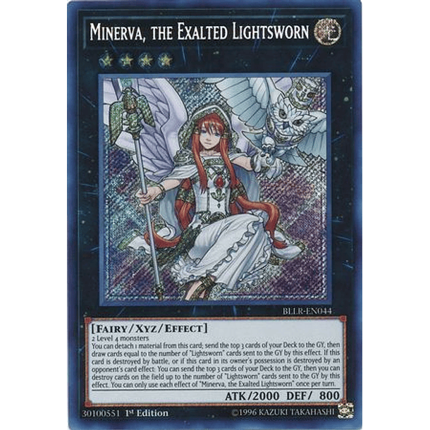 Minerva, the Exalted Lightsworn - BLLR-EN044 - Secret Rare