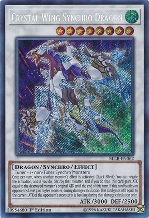 Crystal Wing Synchro Dragon - BLLR-EN062 - Secret Rare