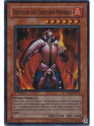 Thestalos the Firestorm Monarch - RDS-EN021 - Super Rare 1st Edition