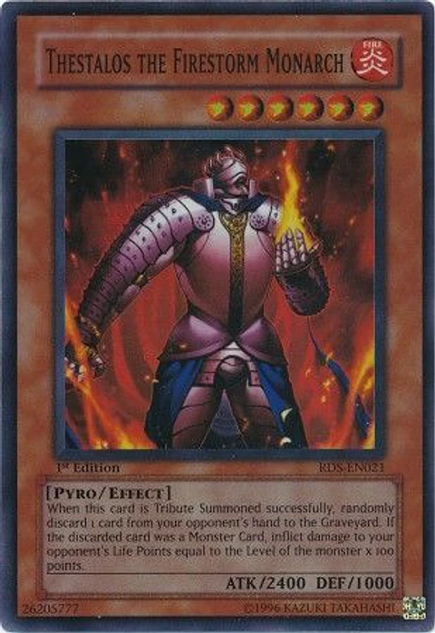 Thestalos the Firestorm Monarch - RDS-EN021 - Super Rare 1st Edition