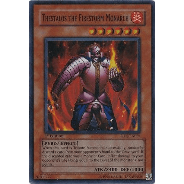 Thestalos the Firestorm Monarch - RDS-EN021 - Super Rare 1st Edition