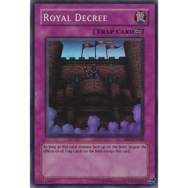 Royal Decree - DB2-EN106 - Super Rare (dañado)
