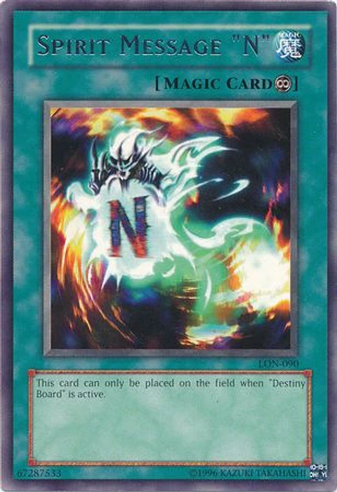 Spirit Message ""N"" - LON-090 - Rare