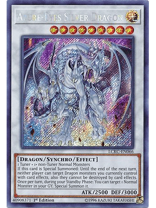 Azure-Eyes Silver Dragon - LCKC-EN066 - Secret Rare