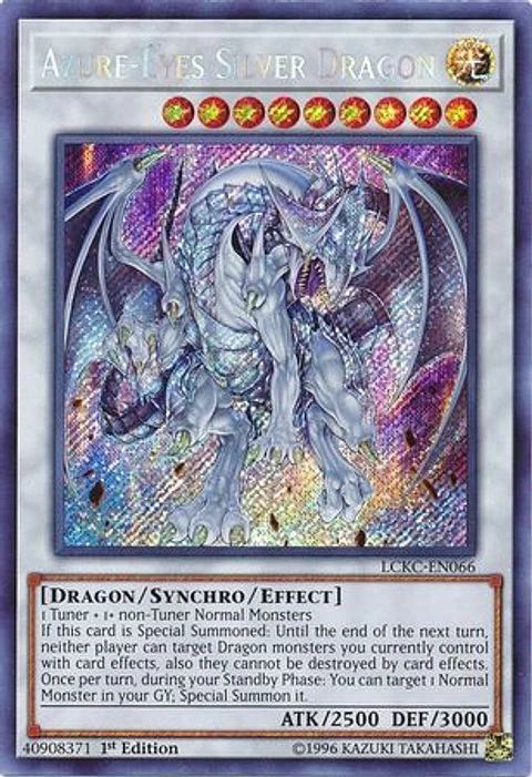 Azure-Eyes Silver Dragon - LCKC-EN066 - Secret Rare
