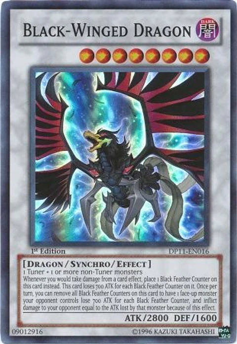 Black-Winged Dragon - DP11-EN016 - Super Rare (español jugado)