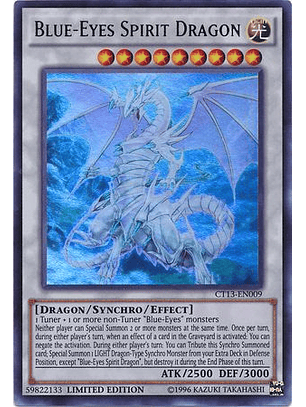 Blue-Eyes Spirit Dragon - CT13-EN009 - Ultra Rare Limited Edition