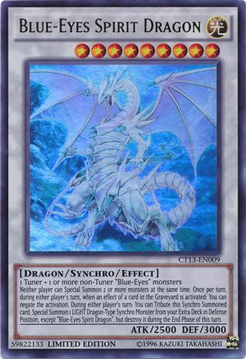 Blue-Eyes Spirit Dragon - CT13-EN009 - Ultra Rare Limited Edition