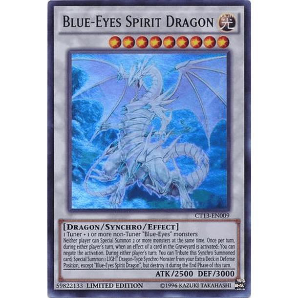 Blue-Eyes Spirit Dragon - CT13-EN009 - Ultra Rare Limited Edition