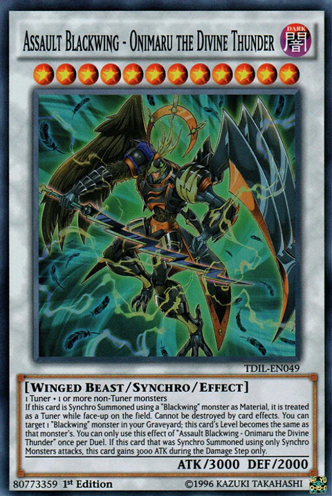 Assault Blackwing - Onimaru the Divine Thunder - TDIL-EN049 - Super Rare
