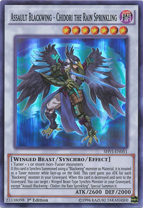Assault Blackwing - Chidori the Rain Sprinkling - SHVI-EN051 - Super Rare