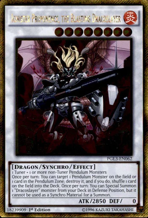 Ignister Prominence, the Blasting Dracoslayer - PGL3-EN062 - Gold Rare