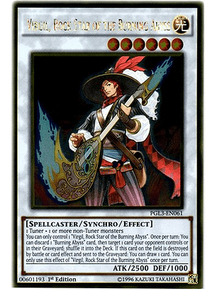 Virgil, Rock Star of the Burning Abyss - PGL3-EN061 - Gold Rare 