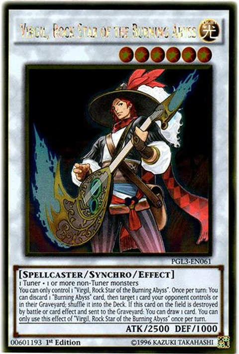 Virgil, Rock Star of the Burning Abyss - PGL3-EN061 - Gold Rare 